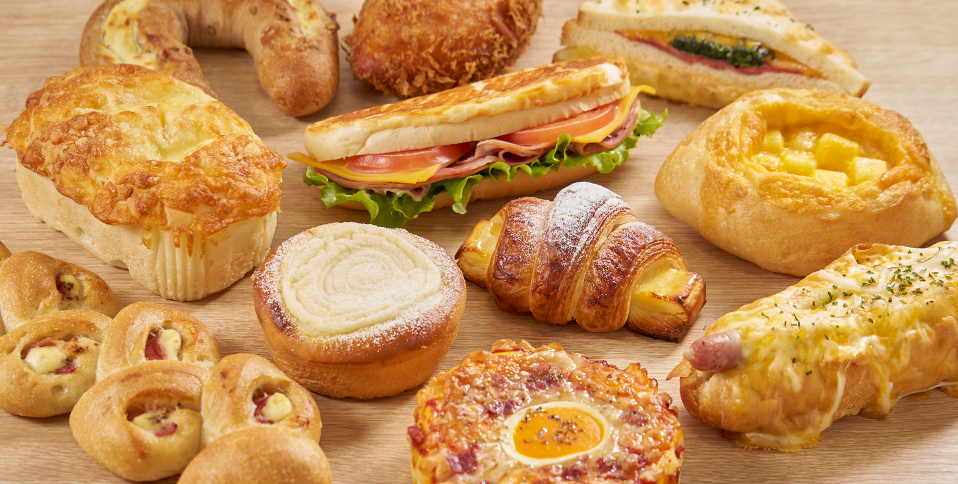 色々な種類のパン